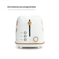 Tostadora con diseño japonés, 29,2 x 18 x 19 cm, de plástico y acero inoxidable en blanco | Colección Kaito