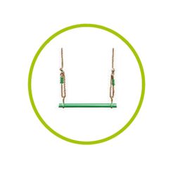 Trapecio Outdoor Toys con cuerda y asiento de plástico 55x3,20 cm