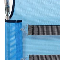 Tumbona plegable, 61 x 190 x 30 cm, de aluminio y textilene en azul | Colección Beach