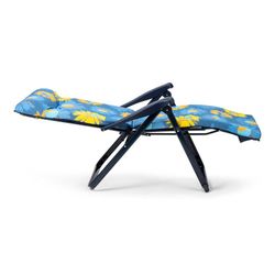 Lettino pieghevole, 62 x 86 x 114 cm, in acciaio e tessuto multicolore | Collezione Floral
