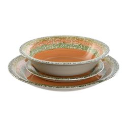 Vajilla de 18 piezas de gres en naranja | Colección Autumn