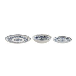 Servizio da tavola in porcellana di 18 pezzi in blu e bianco | Collezione Atlantica