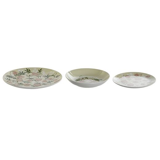 Servizio da tavola in porcellana da 18 pezzi multicolore | Collezione Ivy&Daisy
