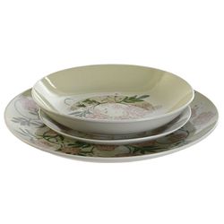 Servizio da tavola in porcellana da 18 pezzi multicolore | Collezione Ivy&Daisy