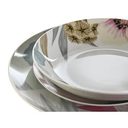 Servizio da tavola in porcellana da 18 pezzi in rosa e verde | Collezione Tropical