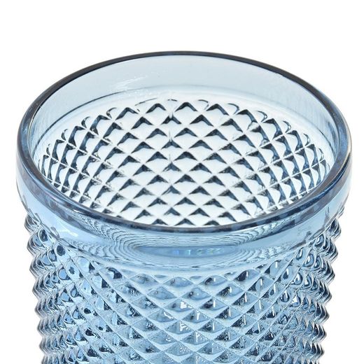 Bicchiere in vetro, 8 x 8 x 10 cm, colore blu | Collezione Da Gama