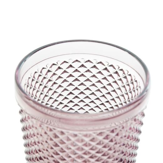 Vaso de cristal, 8 x  8 x 10 cm,  en rosa | Colección Da Gama