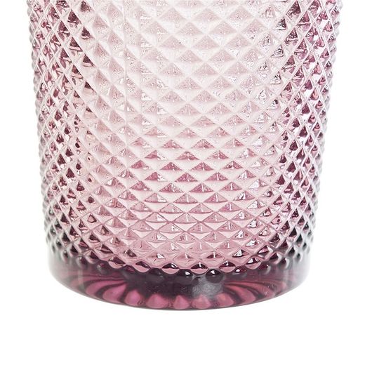 Vaso de cristal, 8 x  8 x 10 cm,  en rosa | Colección Da Gama