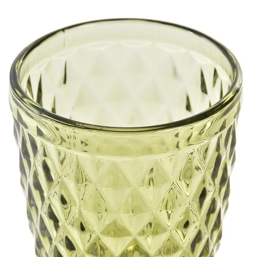 Vaso de cristal, Ø 8 x 10 cm, en verde| Colección Días