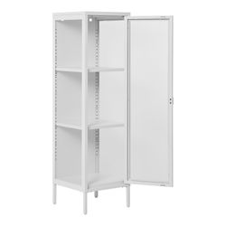 Vetrina, 40 x 35 x 140 cm, in acciaio bianco | Collezione Brisbane