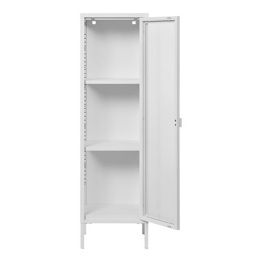 Vetrina, 40 x 35 x 140 cm, in acciaio bianco | Collezione Brisbane