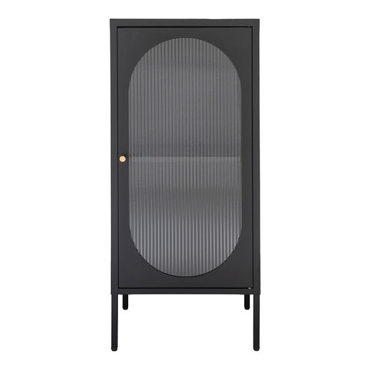 Vetrina, 50 x 35 x 110 cm, in acciaio nero | Collezione Adelaide