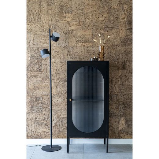 Vetrina, 50 x 35 x 110 cm, in acciaio nero | Collezione Adelaide