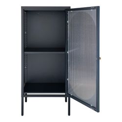 Vetrina, 50 x 35 x 110 cm, in acciaio nero | Collezione Adelaide