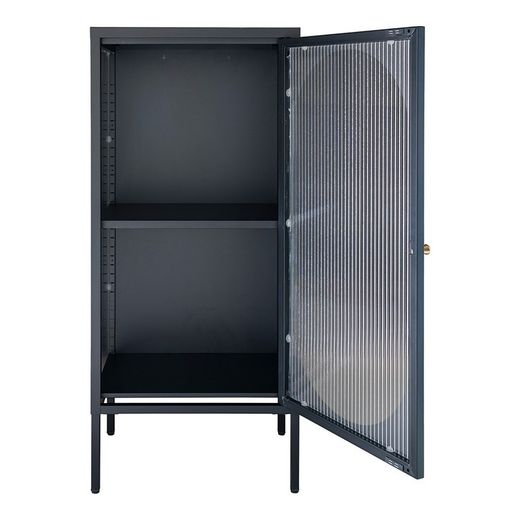 Vetrina, 50 x 35 x 110 cm, in acciaio nero | Collezione Adelaide