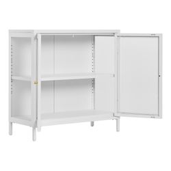 Vetrina, 80 x 35 x 80 cm, in acciaio bianco | Collezione Dalby