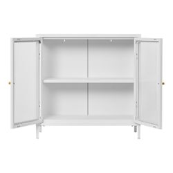 Vetrina, 80 x 35 x 80 cm, in acciaio bianco | Collezione Dalby