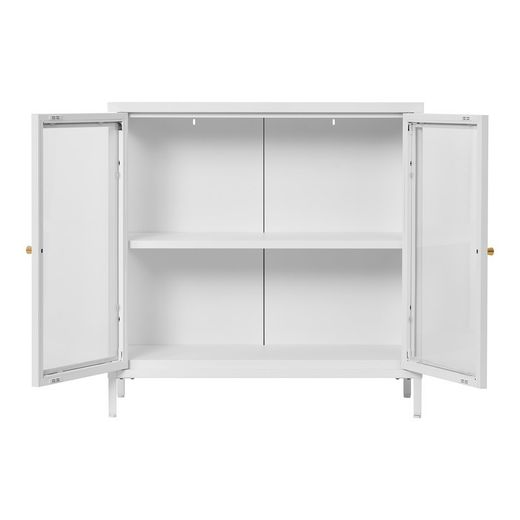 Vetrina, 80 x 35 x 80 cm, in acciaio bianco | Collezione Dalby