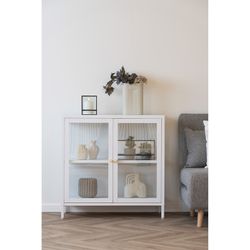 Vetrina, 80 x 35 x 80 cm, in acciaio bianco | Collezione Dalby