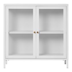 Vetrina, 80 x 35 x 80 cm, in acciaio bianco | Collezione Dalby