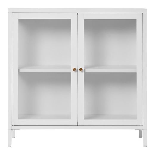 Vetrina, 80 x 35 x 80 cm, in acciaio bianco | Collezione Dalby