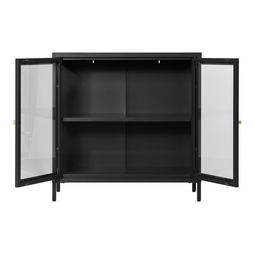Vetrina, 80 x 35 x 80 cm, in acciaio nero | Collezione Dalby