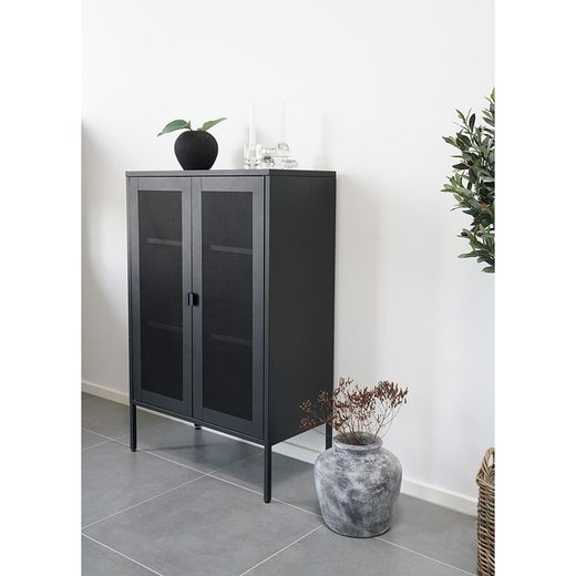 Vetrina, 80 x 40 x 120 cm, in acciaio nero | Collezione Melbourne