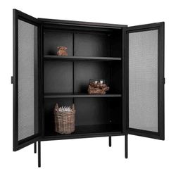 Vetrina, 80 x 40 x 120 cm, in acciaio nero | Collezione Melbourne