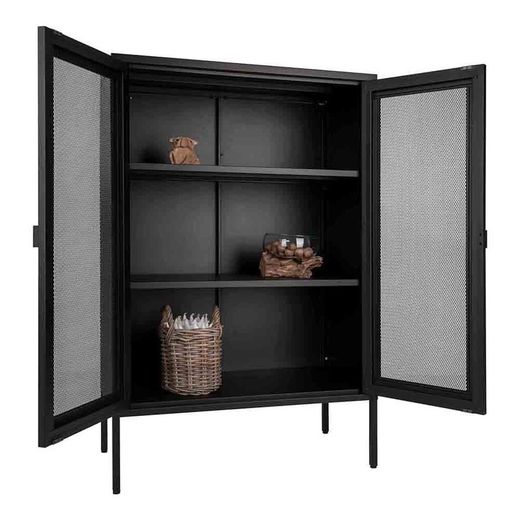 Vetrina, 80 x 40 x 120 cm, in acciaio nero | Collezione Melbourne