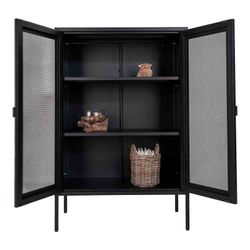 Vetrina, 80 x 40 x 120 cm, in acciaio nero | Collezione Melbourne