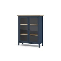 Vetrina, 90 x 40 x 110 cm, in legno di pino blu | Collezione Misti