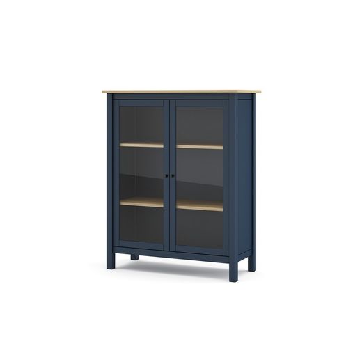 Vetrina, 90 x 40 x 110 cm, in legno di pino blu | Collezione Misti
