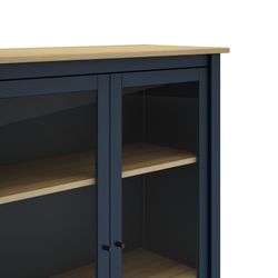 Vetrina, 90 x 40 x 110 cm, in legno di pino blu | Collezione Misti