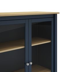 Vetrina, 90 x 40 x 110 cm, in legno di pino blu | Collezione Misti