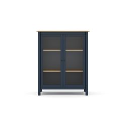 Vetrina, 90 x 40 x 110 cm, in legno di pino blu | Collezione Misti