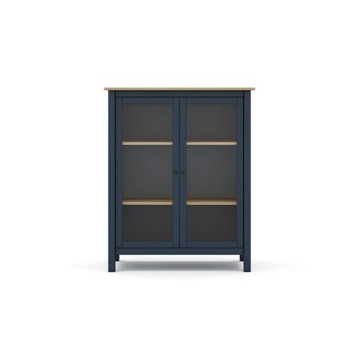 Vetrina, 90 x 40 x 110 cm, in legno di pino blu | Collezione Misti