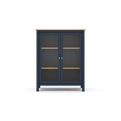 Vetrina, 90 x 40 x 110 cm, in legno di pino blu | Collezione Misti