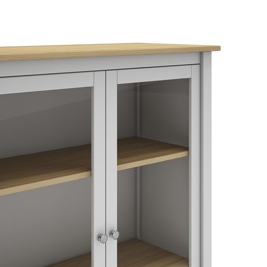 Vetrina, 90 x 40 x 110 cm, in legno di pino bianco | Collezione Misti