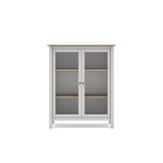 Vetrina, 90 x 40 x 110 cm, in legno di pino bianco | Collezione Misti