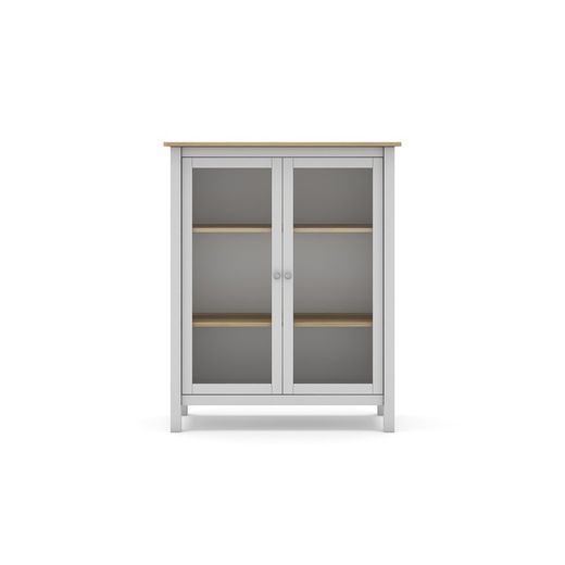 Vetrina, 90 x 40 x 110 cm, in legno di pino bianco | Collezione Misti