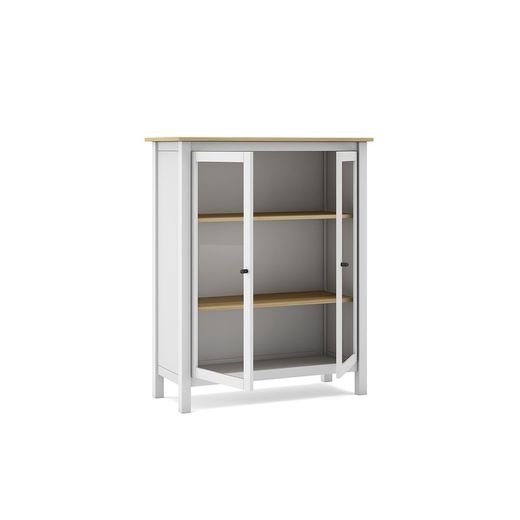 Vetrina, 90 x 40 x 110 cm, in legno di pino bianco | Collezione Misti