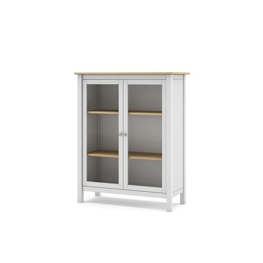 Vetrina, 90 x 40 x 110 cm, in legno di pino bianco | Collezione Misti