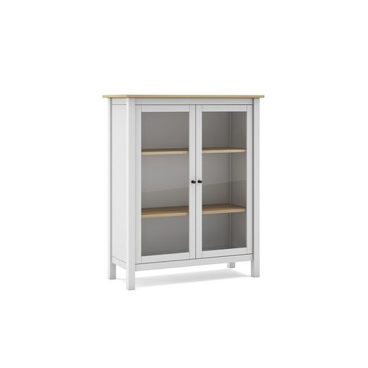 Vetrina, 90 x 40 x 110 cm, in legno di pino bianco | Collezione Misti