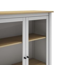 Vetrina, 90 x 40 x 110 cm, in legno di pino bianco | Collezione Misti