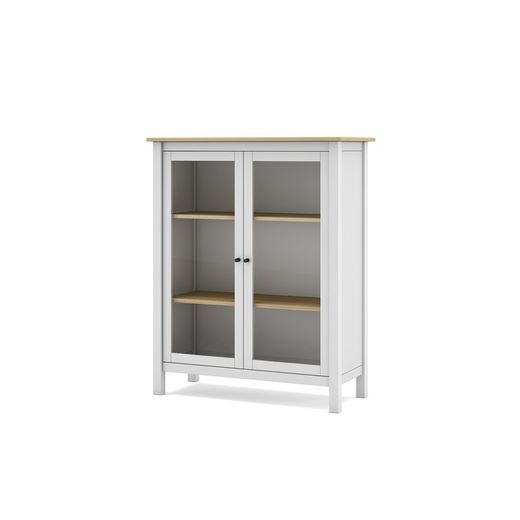 Vetrina, 90 x 40 x 110 cm, in legno di pino bianco | Collezione Misti