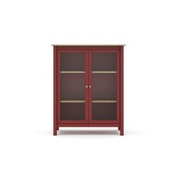 Vetrina, 90 x 40 x 110 cm, in legno di pino con finitura granata | Collezione Misti