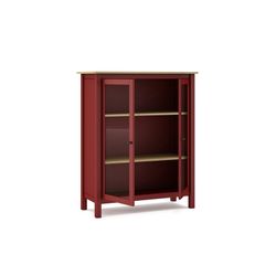 Vetrina, 90 x 40 x 110 cm, in legno di pino con finitura granata | Collezione Misti