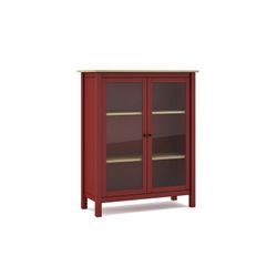 Vetrina, 90 x 40 x 110 cm, in legno di pino con finitura granata | Collezione Misti