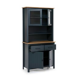 Vetrina, 90 x 40 x 180 cm, in legno di pino blu | Collezione Miranda