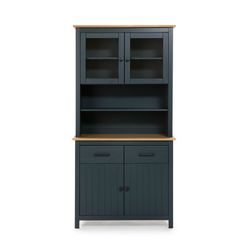 Vetrina, 90 x 40 x 180 cm, in legno di pino blu | Collezione Miranda